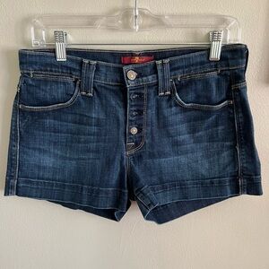 7 for All Mankind dark denim Jean shorts in size 28